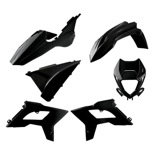 POLISPORT PLASTIC KIT BETA RR 125-480 2T+4T 2018-2019, 2022 BLACK RESTYLING KIT