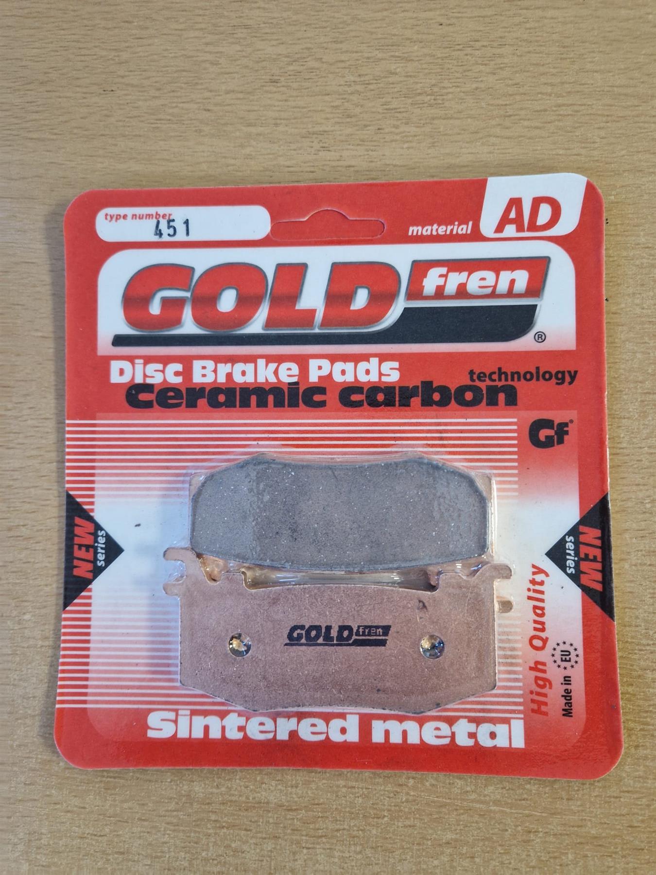Goldfren AD451 Aprilia RSV-4 1100 Front 2025, Ducati 1103 Panigale V4 2025 Front, KTM 990 RC-R 2025, 1390 Superduke 2025 Front