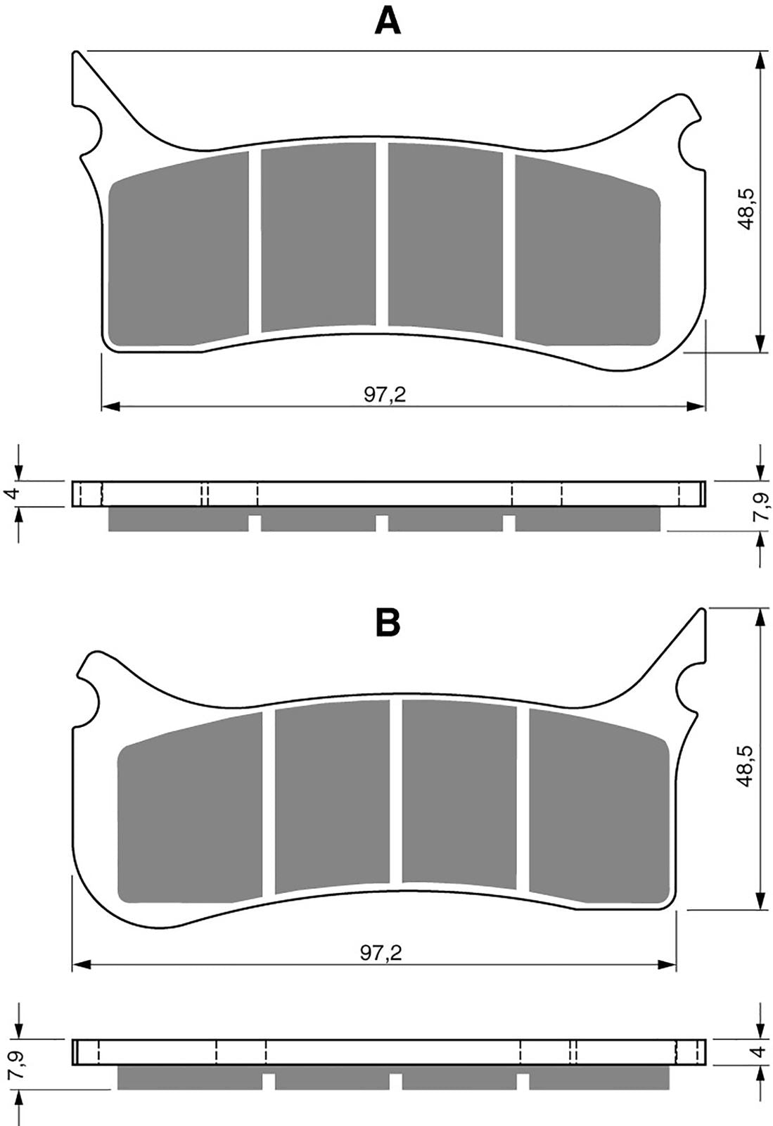 Goldfren Brake Pads S33-212, FA406, MXS406 Husaberg FS, KTM SMR450/525 04