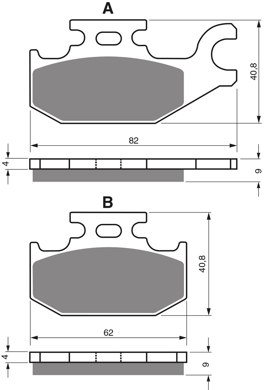 Goldfren Brake Pads AD182, FA307, SBS574