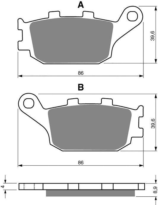 Goldfren Brake Pads AD021, VD163, FA174, FDB754, SBS670