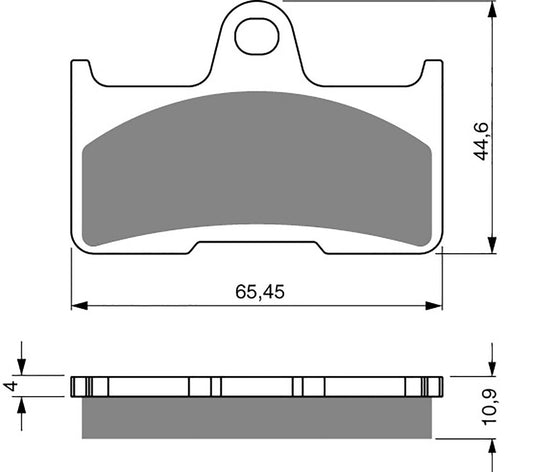 Goldfren Brake Pads S33-281, FA344 as fitted to Yamaha YFM660 02-08 Rear