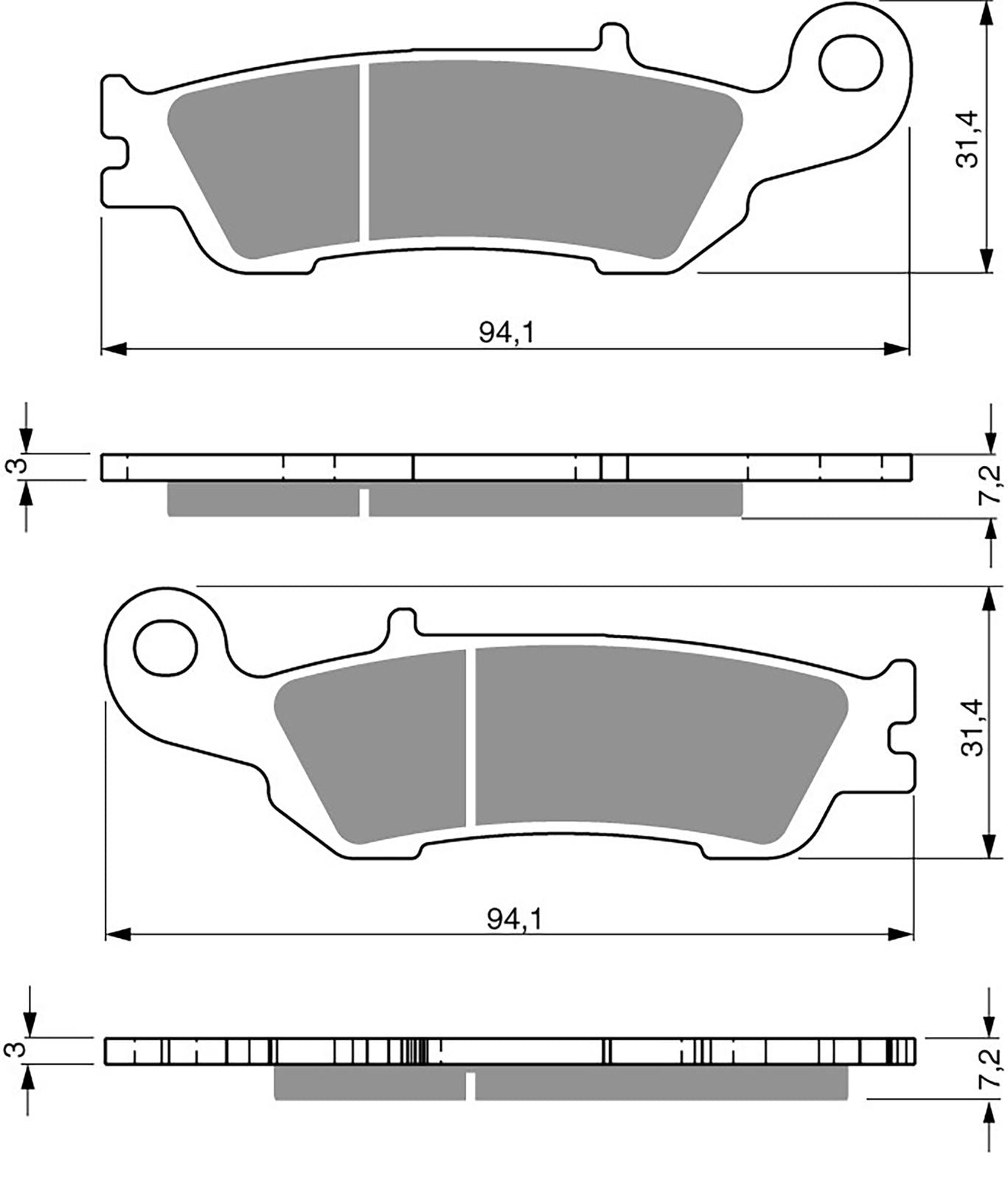 Goldfren Brake Pads K5-248, FA450, SBS840, DP983