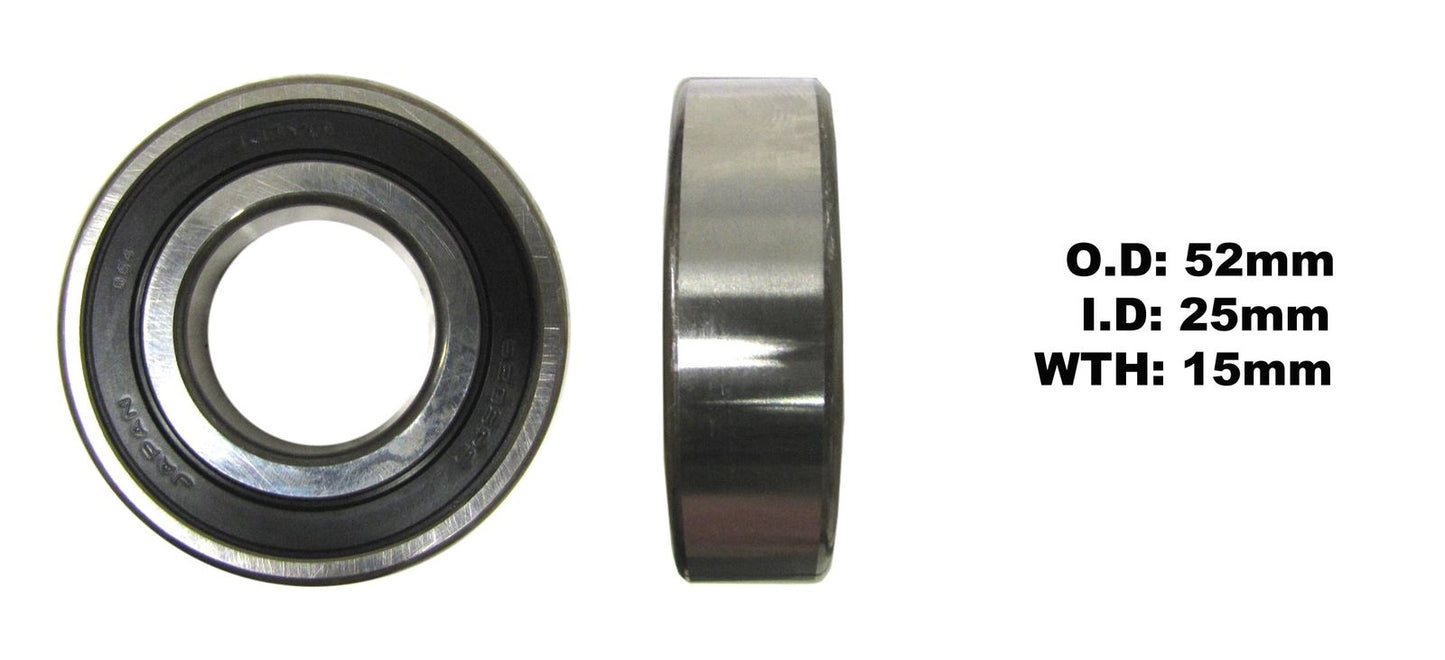 Koyo Bearing 6205-2RS-C3 (ID:25mm x OD:52mm x W:15mm)