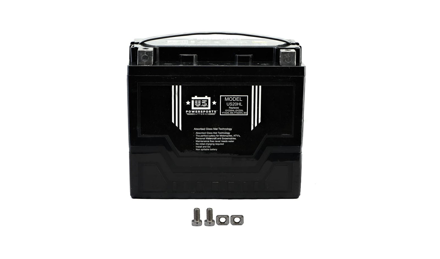 MTX Power/ US Powersports Battery XT20HL/ US20HL  Sealed 12v 20.0A CCA:305A L:175mm H:154mm W:87mm CTX20L-BS, GYZ20HL, GYZ20L, CTX20HL-BS