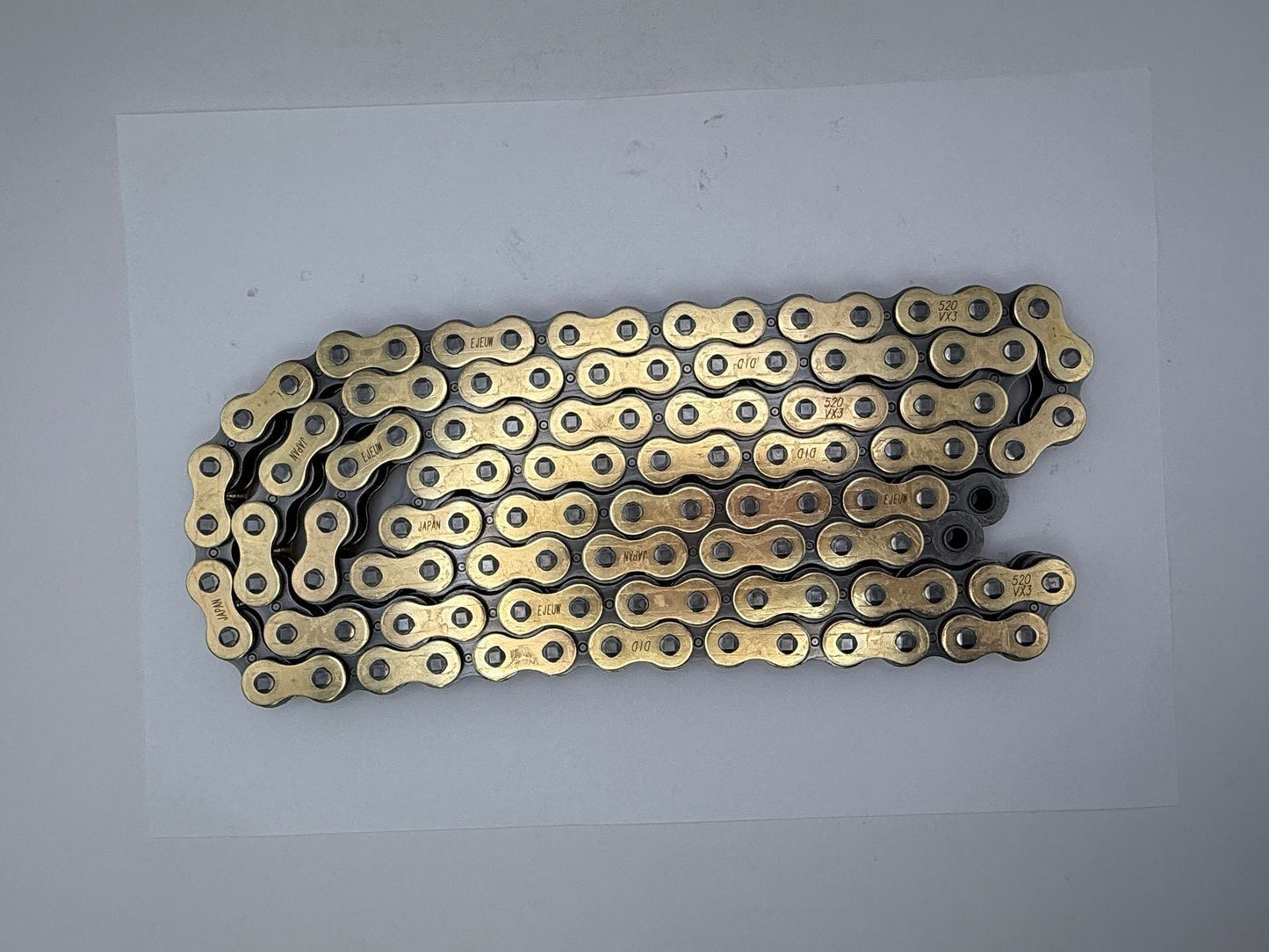 DID Chain Heavy Duty X-Ring Gold (G&B) VX3 520-112L (36.5KN) (DJ Dual Press Split Link & Rivet Link)
