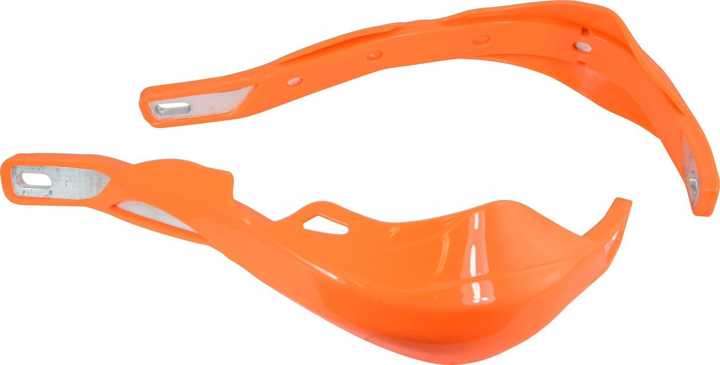 Handguards Wrap Around Orange With Alloy Reinforcement Bar & Full Fitting Kit