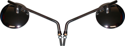 Mirrors 10mm Chrome Round Left or Right Clamp-on