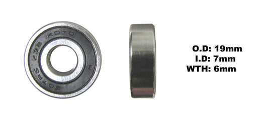 Bearing Koyo 607DDU(I.D 7mm x O.D 19mm x W 6mm)