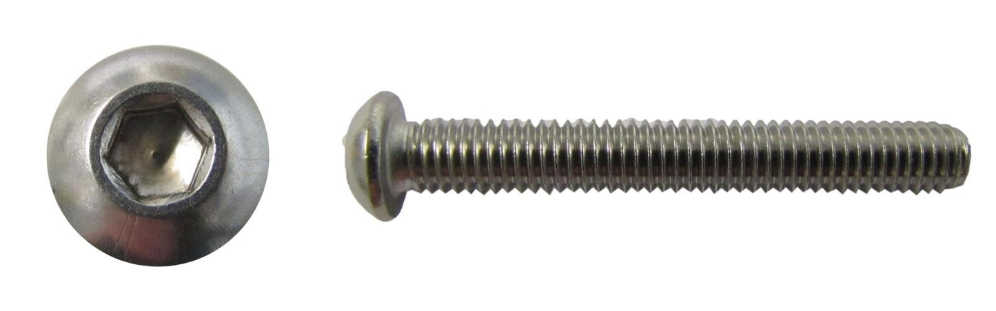 Screws Button Allen Stainless Steel 6mm x 40mm(Pitch 1.00mm) (Per 20)