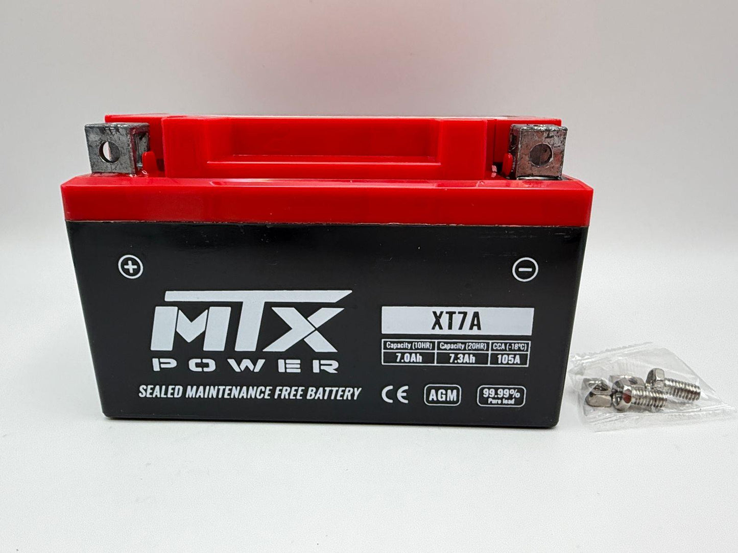 MTX Power Battery XT7A Sealed 12v 7.0AH CCA:105A L:150mm H:95mm W:87mm CTX7A-BS, CT7A-BS, US7A