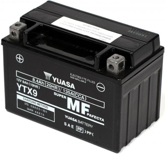 YUASA BATTERY MOTORCYCLE YTX9 WET YUASA YTX9BS