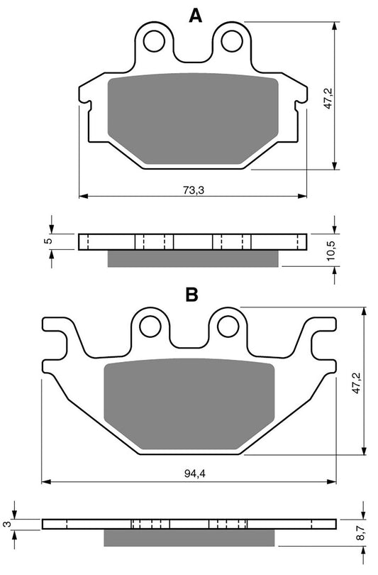 Goldfren Brake Pads K5-230, FA377, VD9026, SBS810, FDB2184, DP967