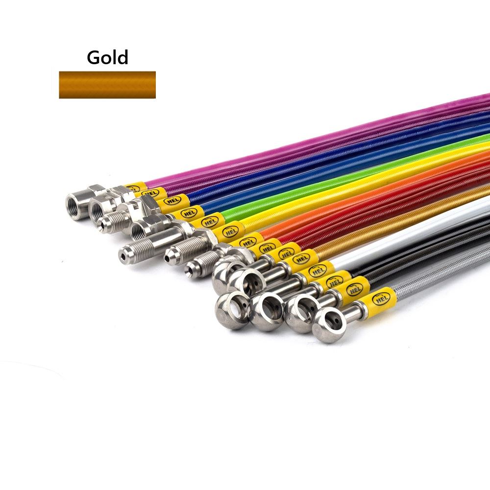 GOLD Hel Clutch Braided Hose Line For Yamaha YZF750 SP / R 1993-1998