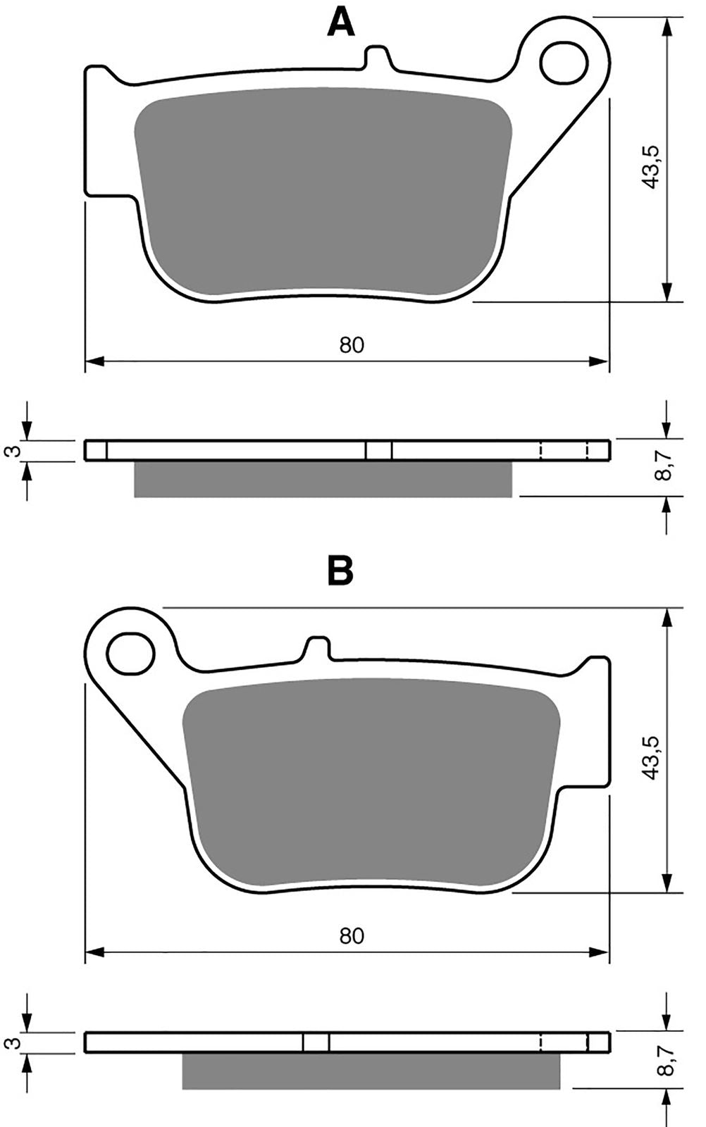 Goldfren Brake Pads AD348, FA678 as fitted to YP250 X-Max(abs)