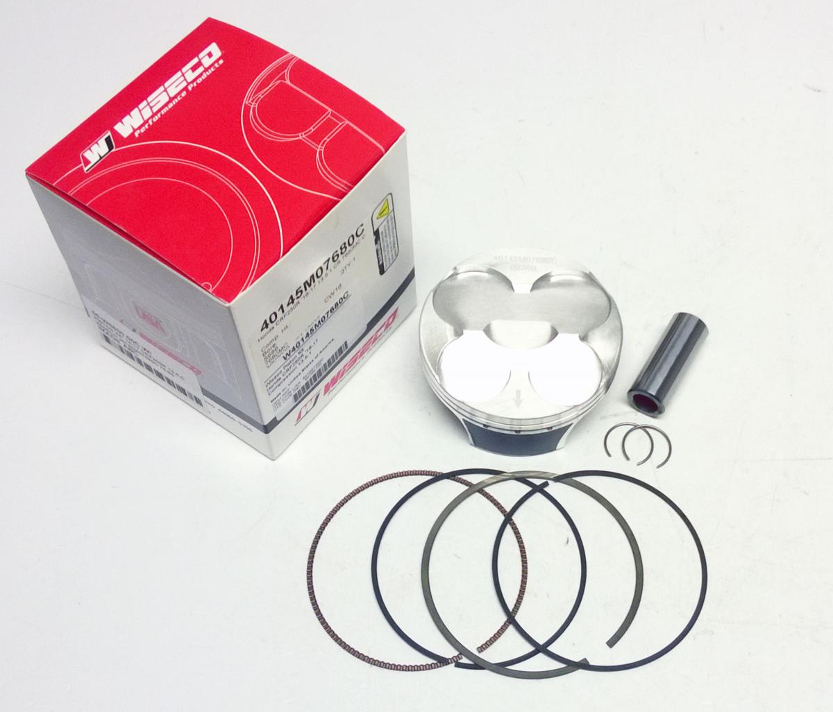 WISECO 76.8mm FORGED PISTON KIT B, HONDA CRF250R 16-17, Skirt Coating ArmorGlide