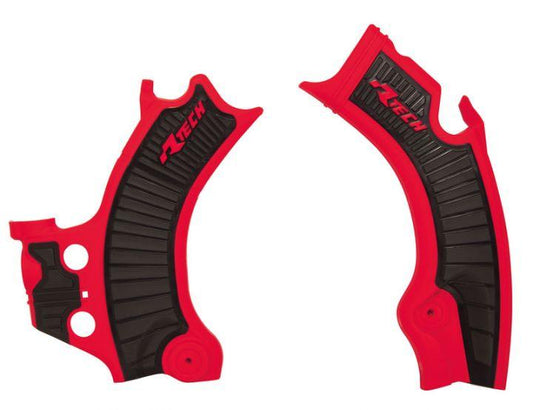 R-TECH RED/BLACK FRAME GUARD HONDA CRF250R/RX 22-24, CRF450R 21-23, 450RX 21-22