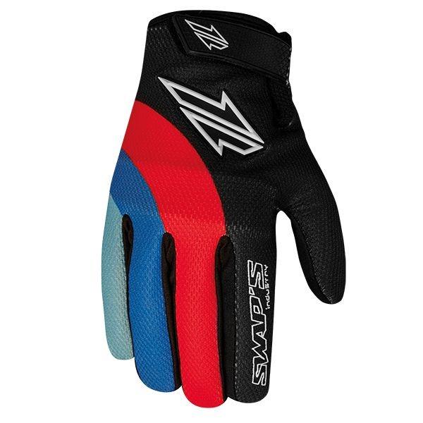 SWAP'S MX GLOVES Black/Red/Blue - X-Large