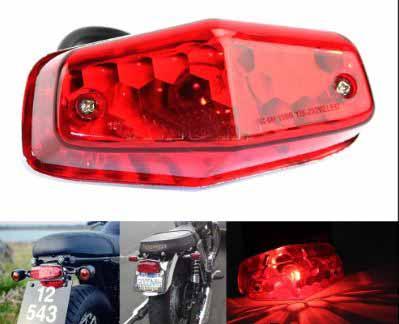 Universal Red Tail Light 12V Lucas Style British Brake Light (bulb type)