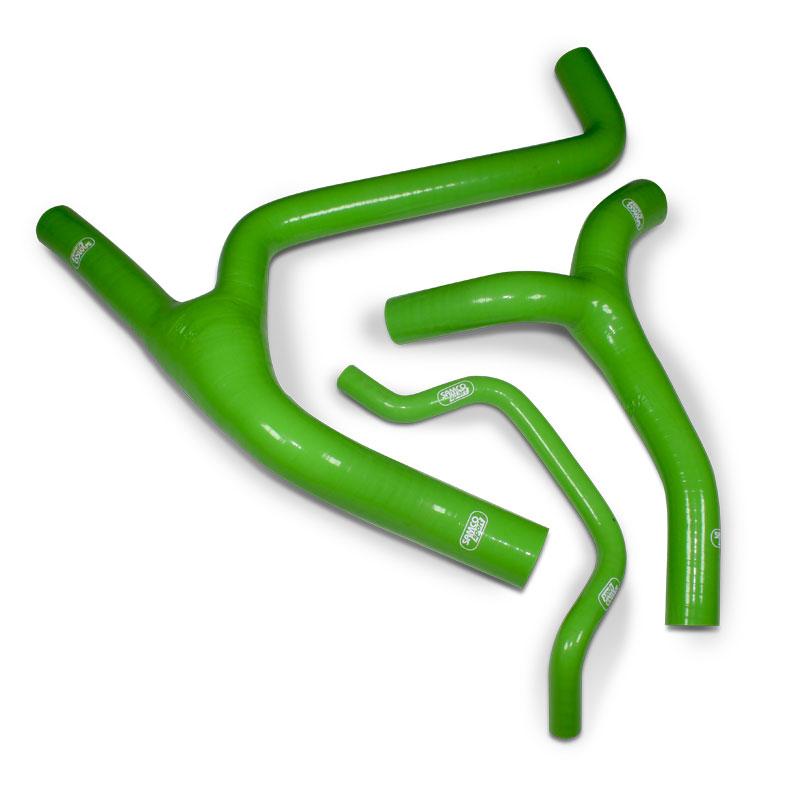 SAMCO HOSE KIT KAWASAKI  KX450F 2010-2011, 3 PIECE KIT, GREEN, KAW-41-GN