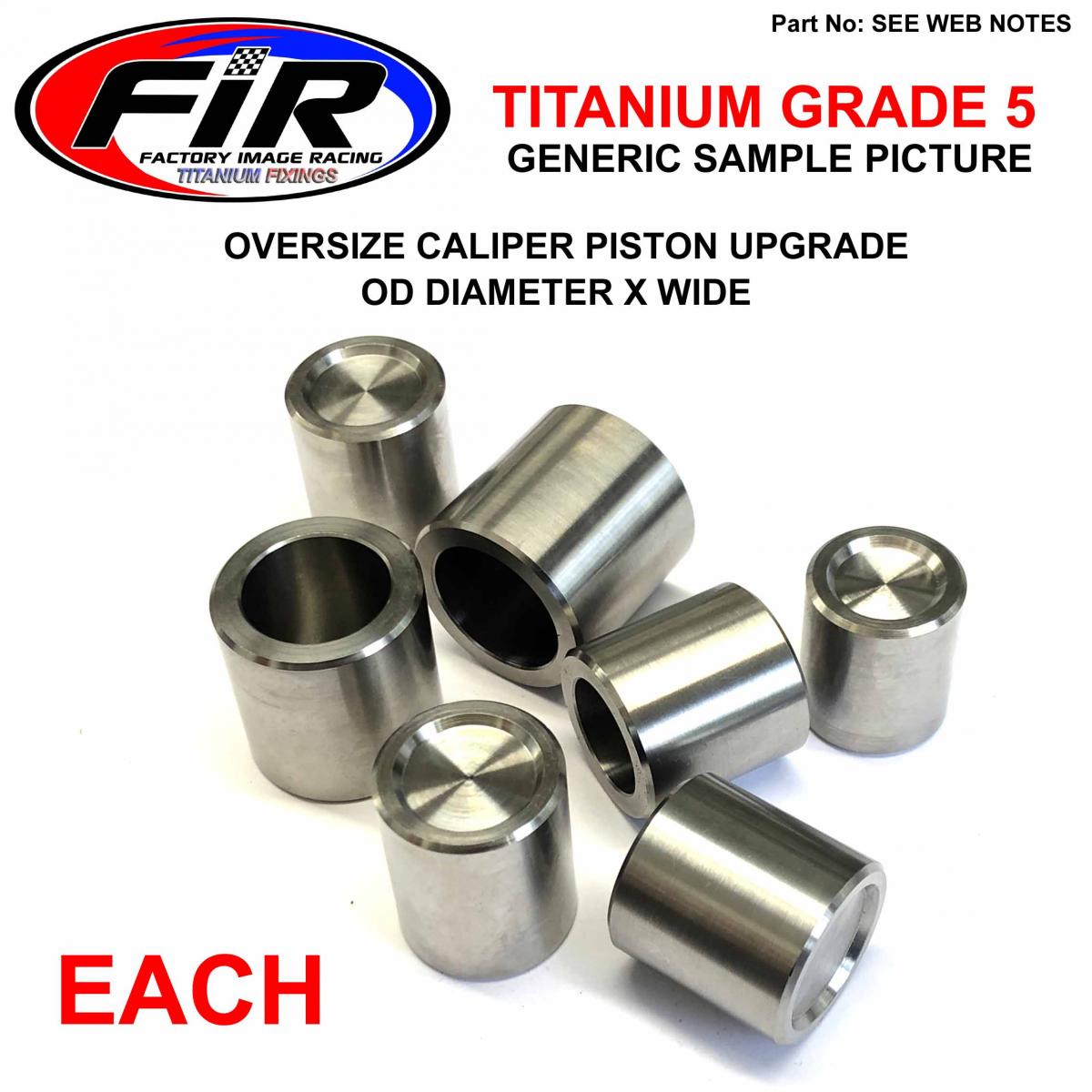 TITANIUM CALIPER PISTON 30x31mm EACH, KAWASAKI KX KDX, 43020-1099