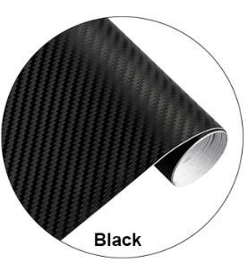 BLACK CARBON FIBER DECAL SHEET 30x127cm,  3D FIBER VINYL