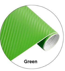 GREEN CARBON FIBER DECAL SHEET 30x127cm,  3D FIBER VINYL