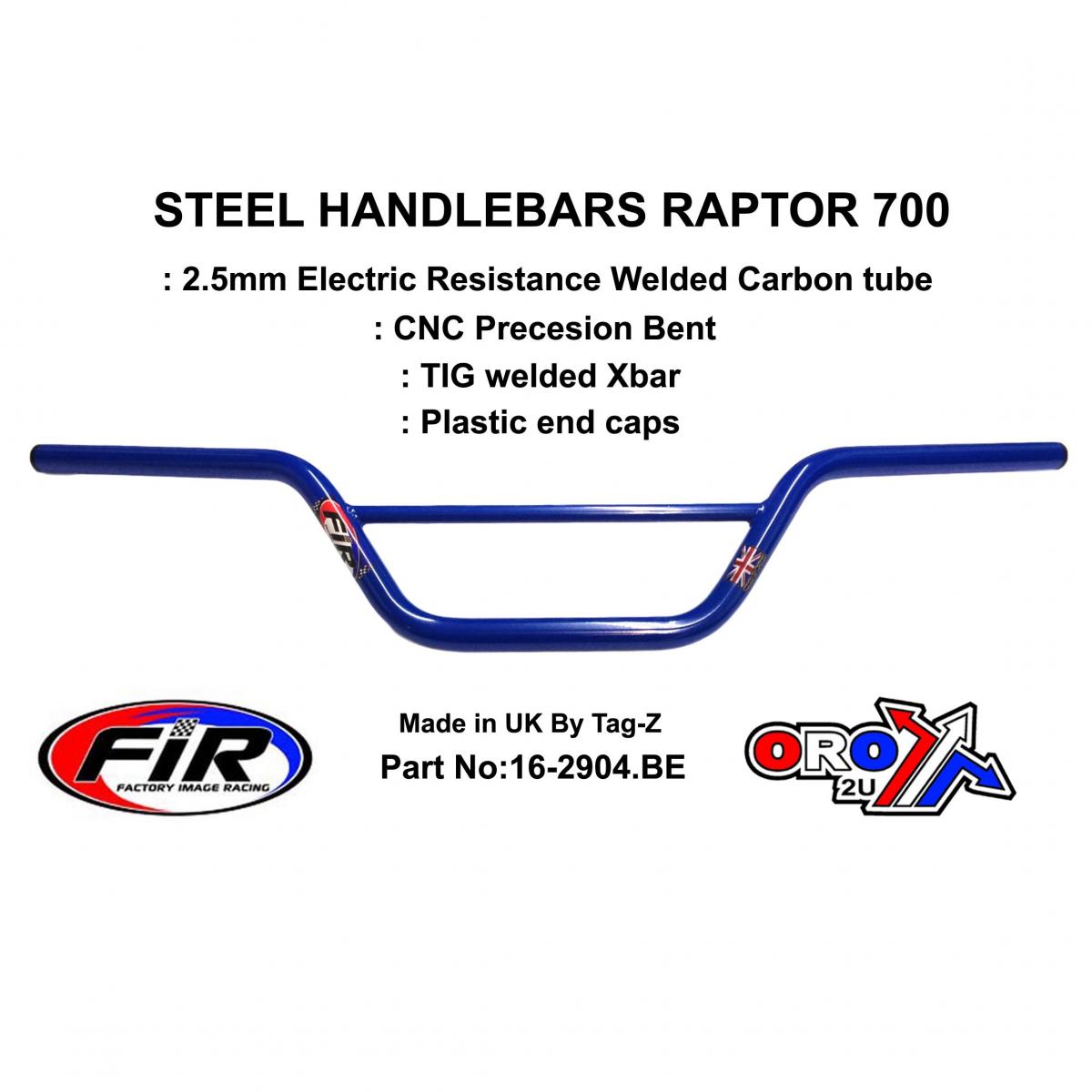 STEEL HANDLEBARS RAPTOR 700,  / BLUE 22mm 7/8'', REF 48-811 / 811-01