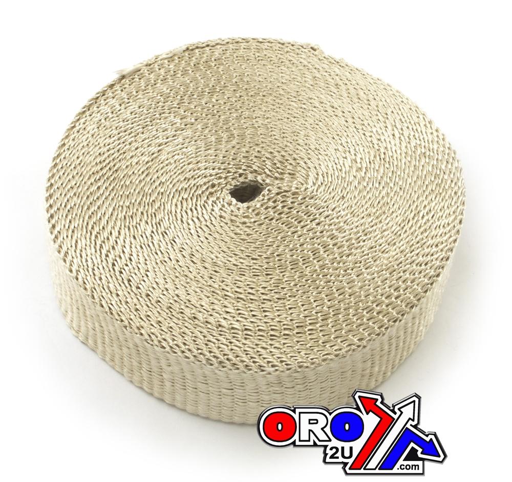 1"x25' TAN EXHAUST HEAT WRAP, Manifold Downpipe High temperature Tape
