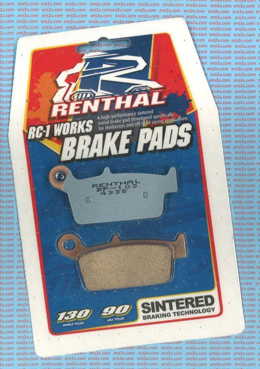 BRAKE PADS SINTERED RC-1, RENTHAL BP-103, 41-815.H.REN, 39-131 BP103, FA131