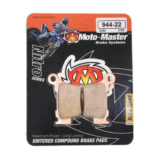 BRAKE PADS SINTERED NITRO RACE, MOTO-MASTER 094422, 39-368, FA368