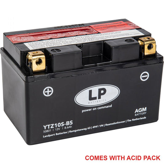 BATTERY LTZ10S-BS 12V, Maintenance Free, AGM, LTZ10S-BS