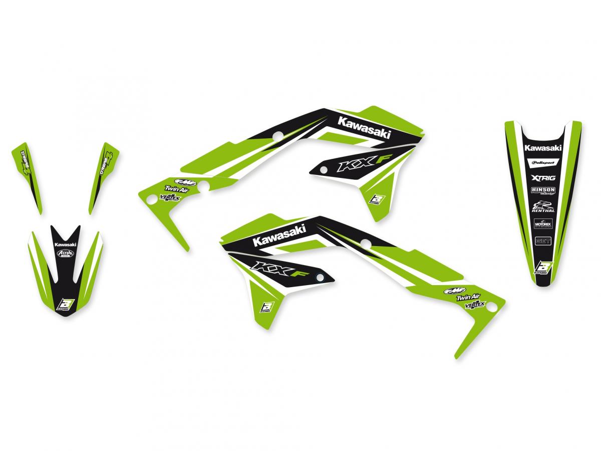 KAWASAKI KX-F450 2016-2018  DREAM 4 FULL DECAL KIT, BLACKBIRD