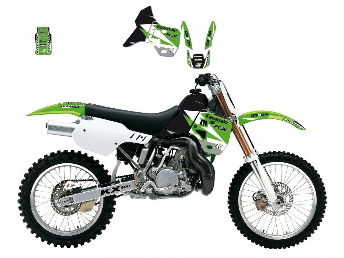 KAWASAKI KX500 1988-2004, DREAM 3  DECAL KIT