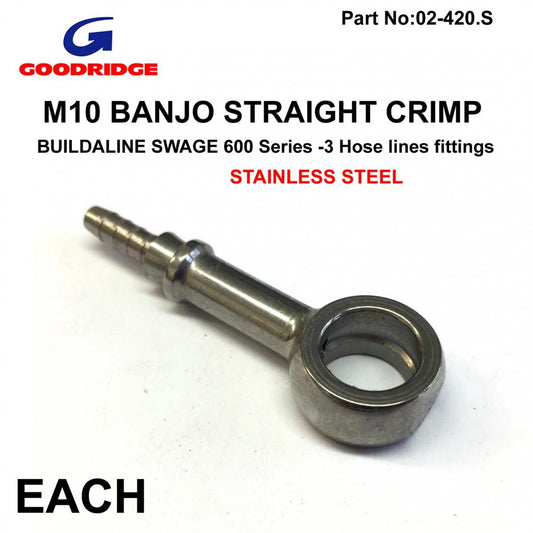 BANJO STRAIGHT STAINLESS 0*