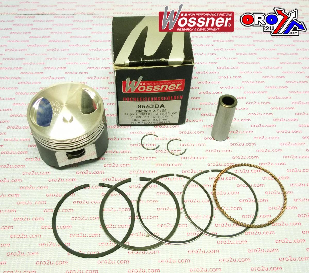 WOSSNER 59.95mm FORGED PISTON KIT YAMAHA XT125 1982-1993