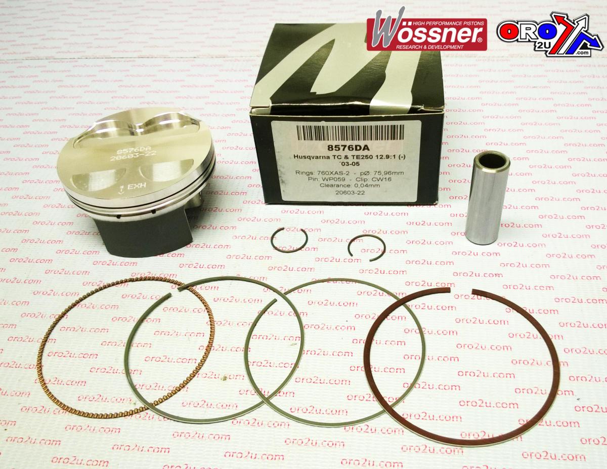 PISTON KIT 02-05 TC TE 250 76 WOSSNER 8576DC HUSQVARNA