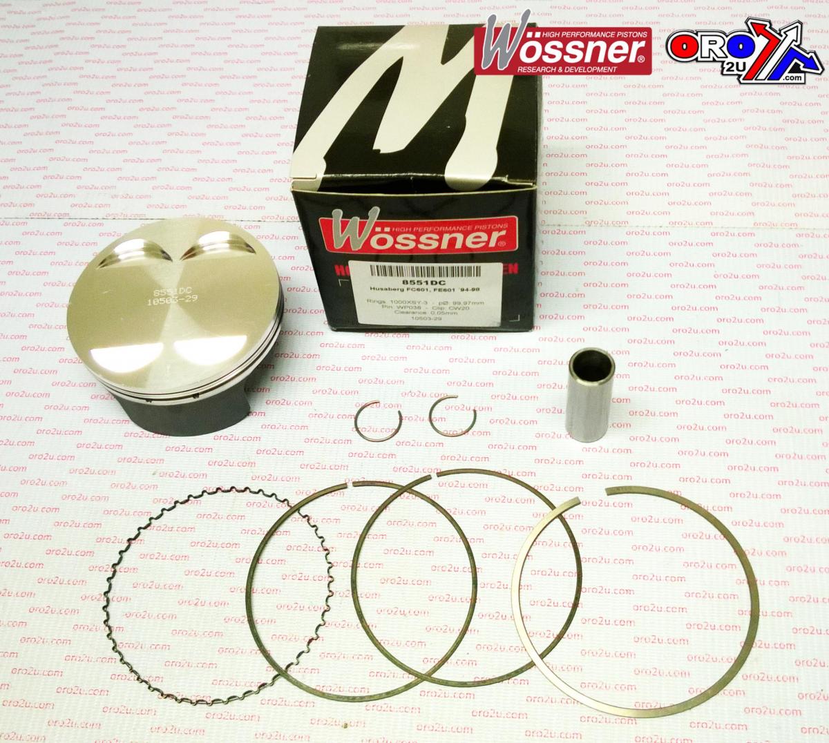 PISTON KIT HUSABERG 650 100.00 FORGED WOSSNER 8551DB