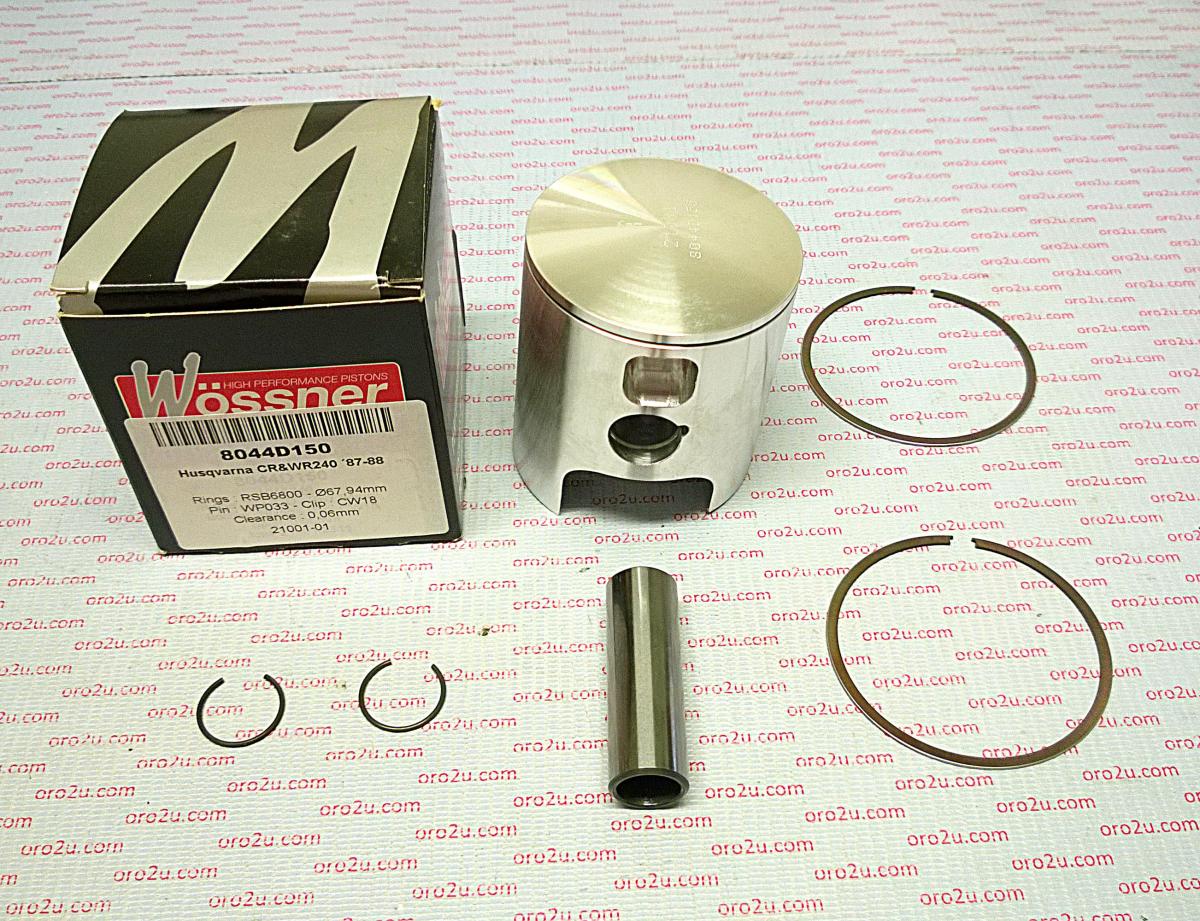 WOSSNER 68mm PISTON KIT HUSQVARNA CR240 87-88, WR240 87-88