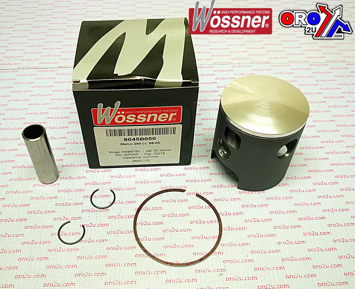 WOSSNER 68mm FORGED PISTON KIT MAICO 250 1986-2002
