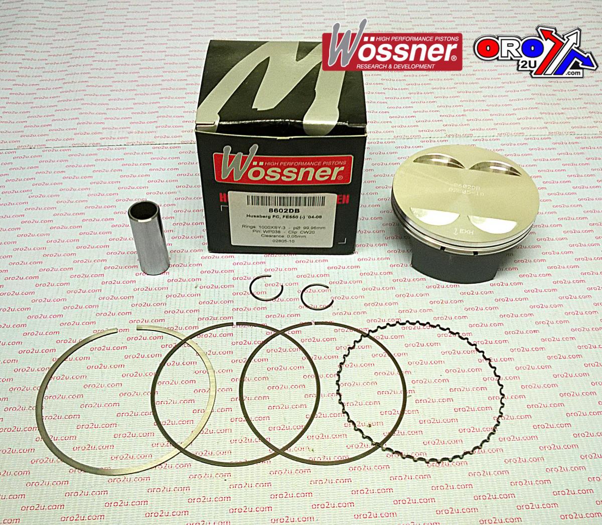 PISTON KIT 04-09 HUS 550FC WOSSNER HUSABERG 8602DB 100