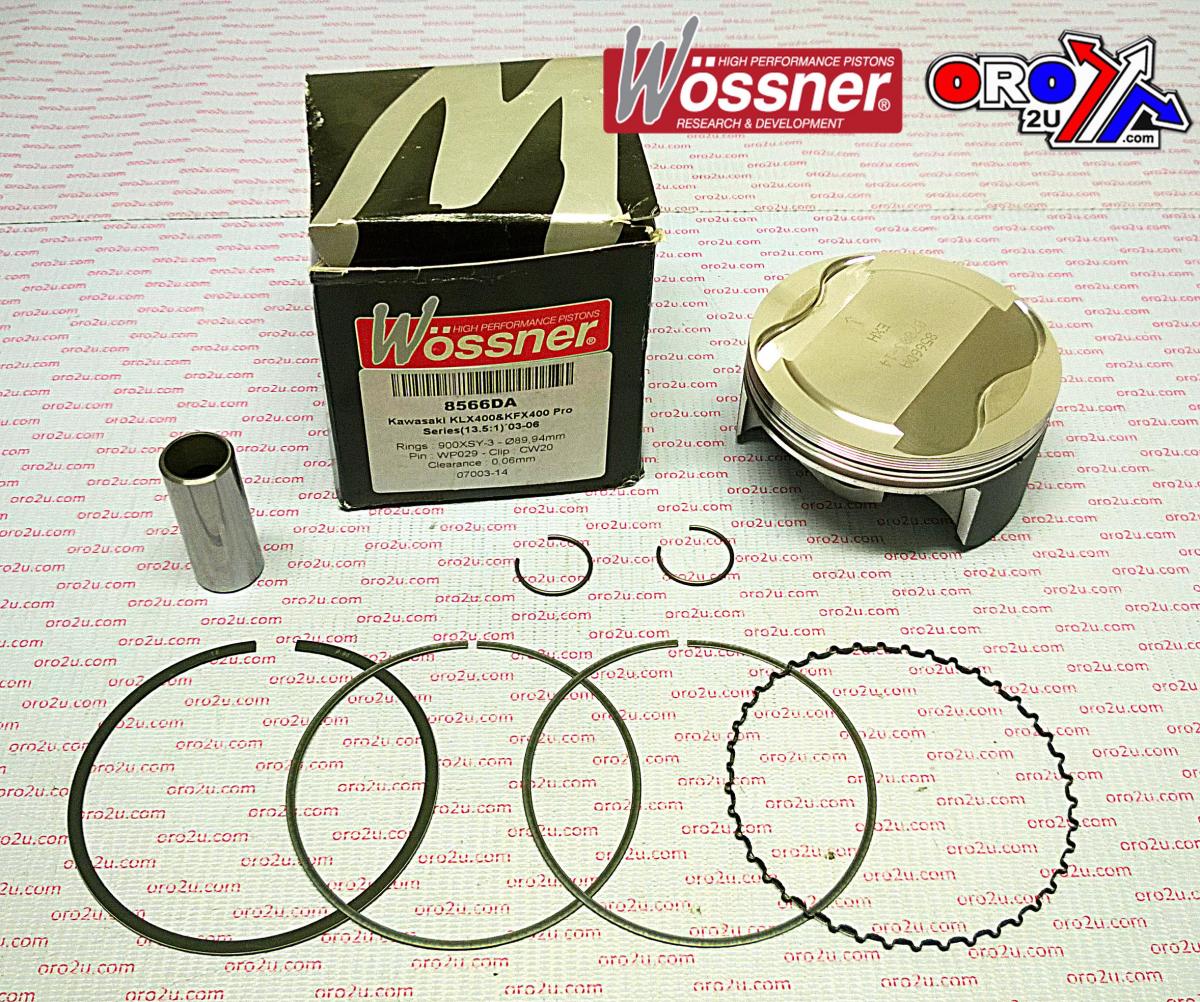 WOSSNER 89.96mm HC PISTON KIT C, KAWASAKI KLX400 03-06, KFX400 03-06