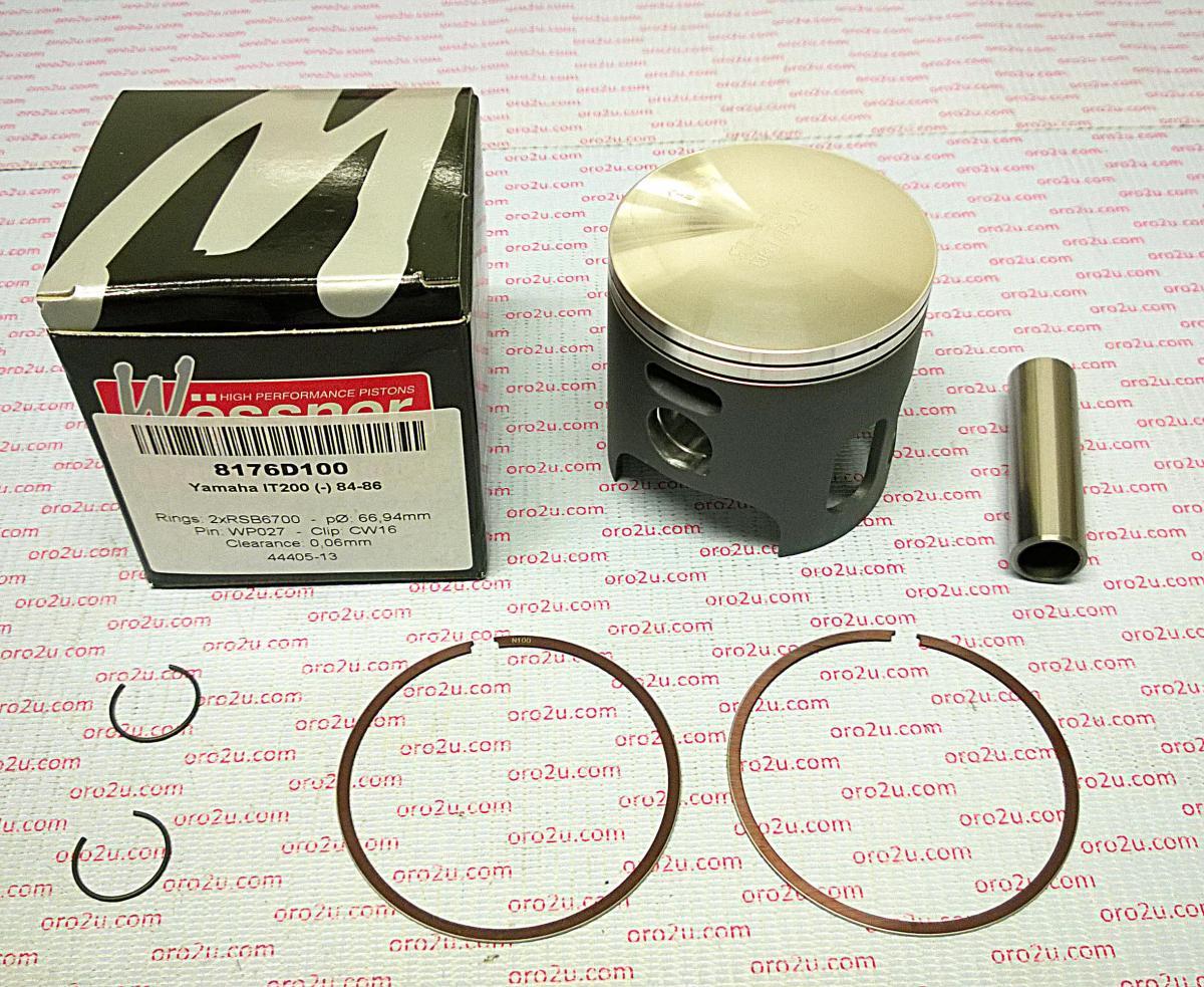 PISTON KIT 84-86 IT200 67.00 FORGED WOSSNER 8176D100