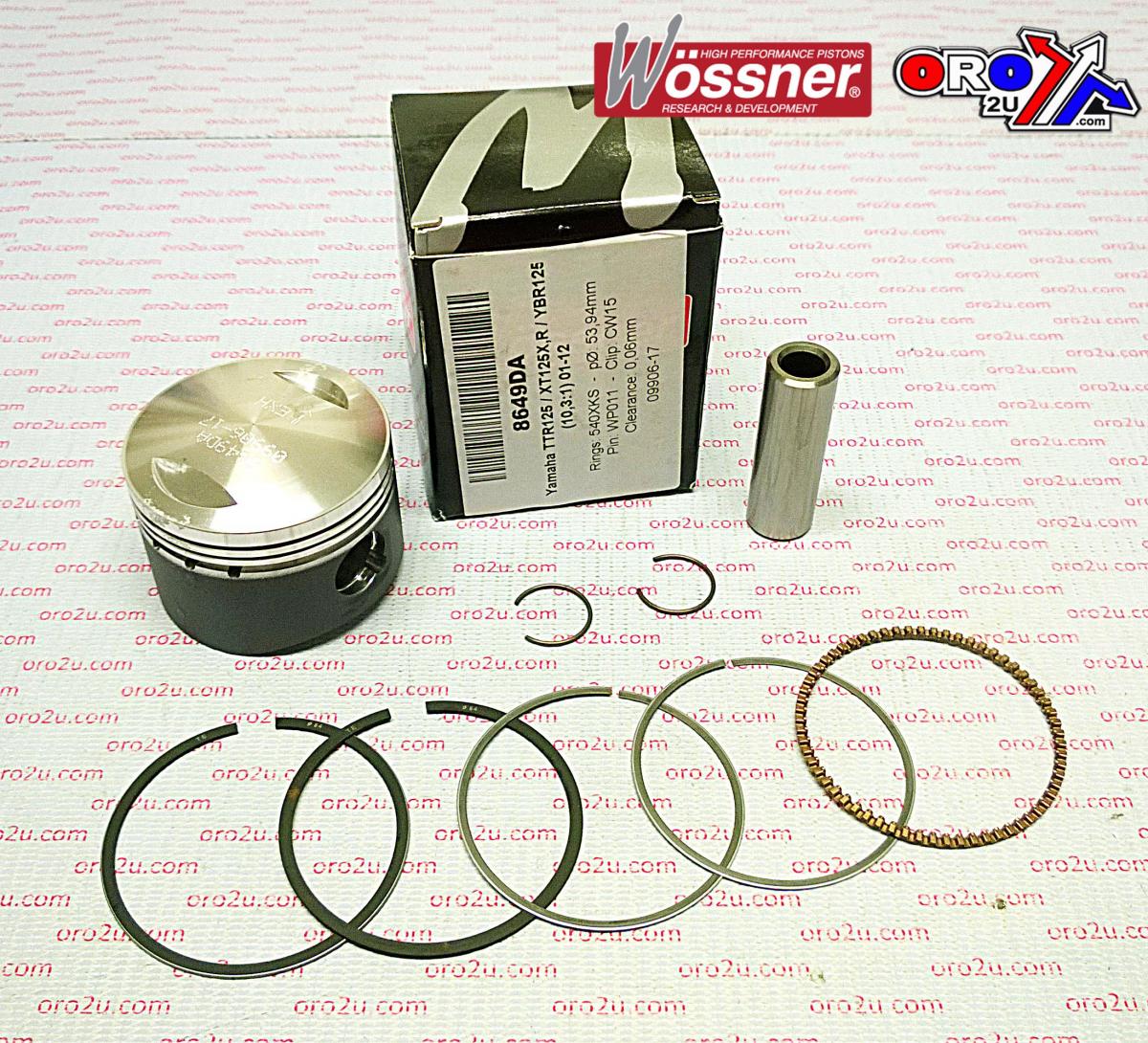 PISTON KIT 00-12 TTR125 55.00 FORGED WOSSNER 8649D100