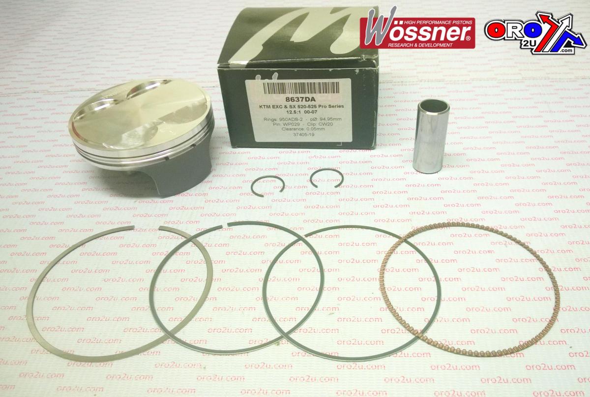 PISTON KIT KTM 520 525 EXC SX WOSSNER 8637DA KTM 00-09 HC