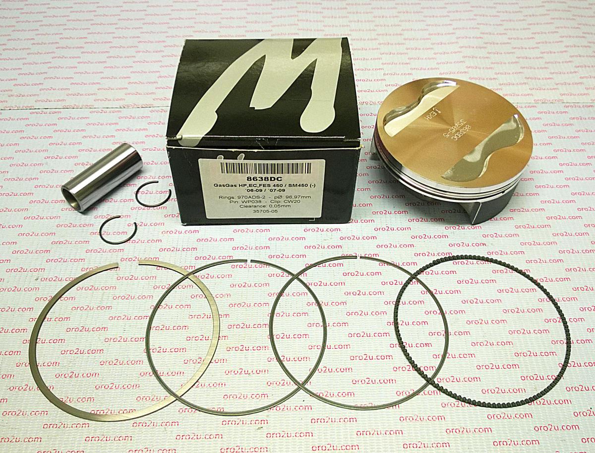 WOSSNER 97mm FORGED PISTON KIT A, GAS GAS HP450, EC450F, FSE 450 2006-2009
