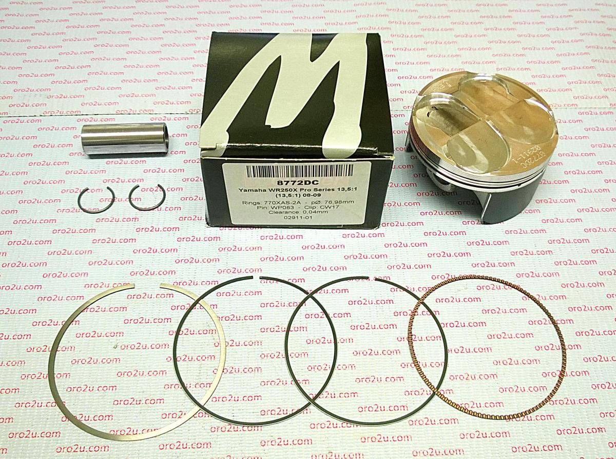 WOSSNER 77mm FORGED HC PISTON KIT A, YAMAHA WR250X 08-12, WR250R 08-20,