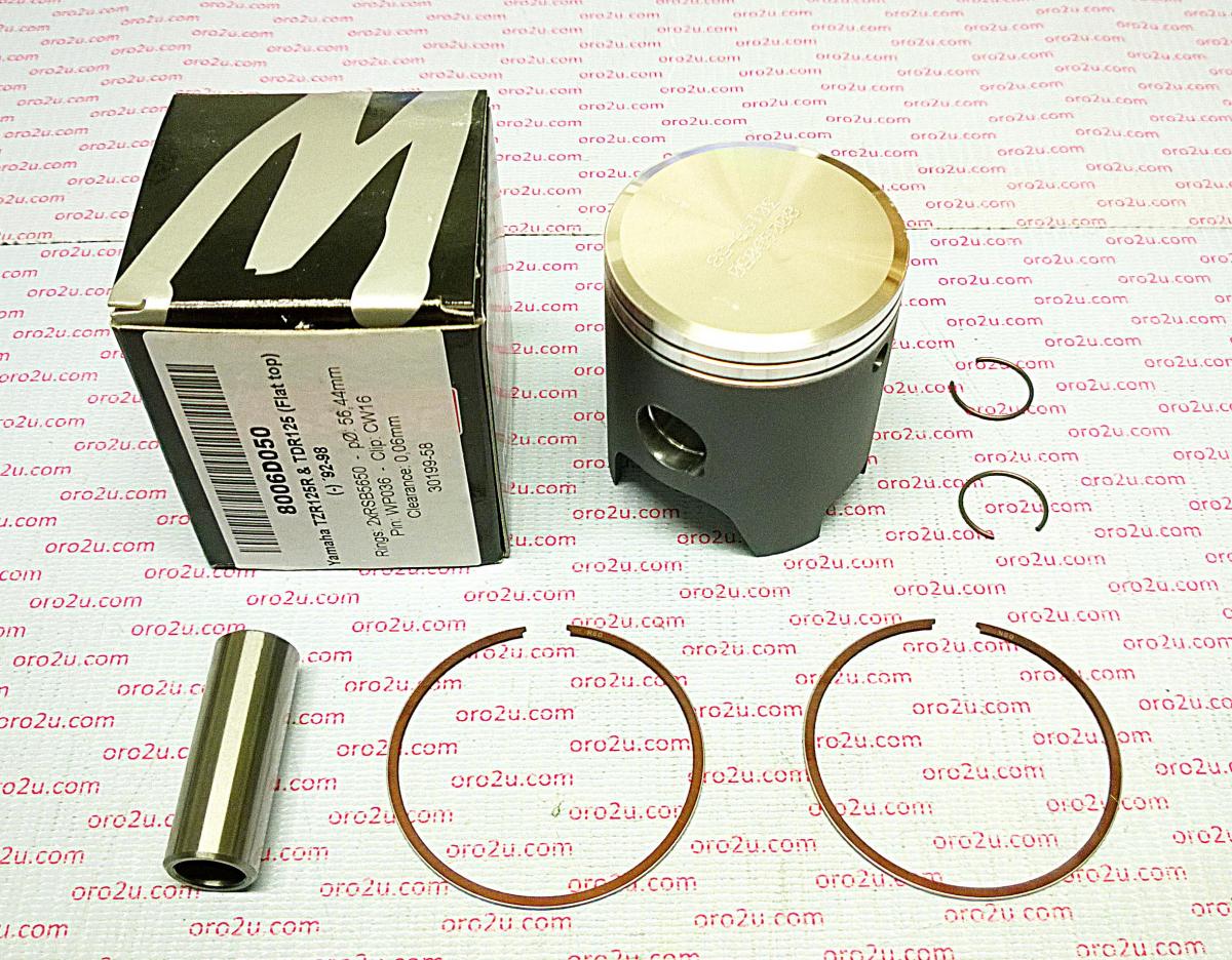 WOSSNER 57mm FORGED PISTON KIT YAMAHA TZR125 1987-1992, DT125R 1988-1999