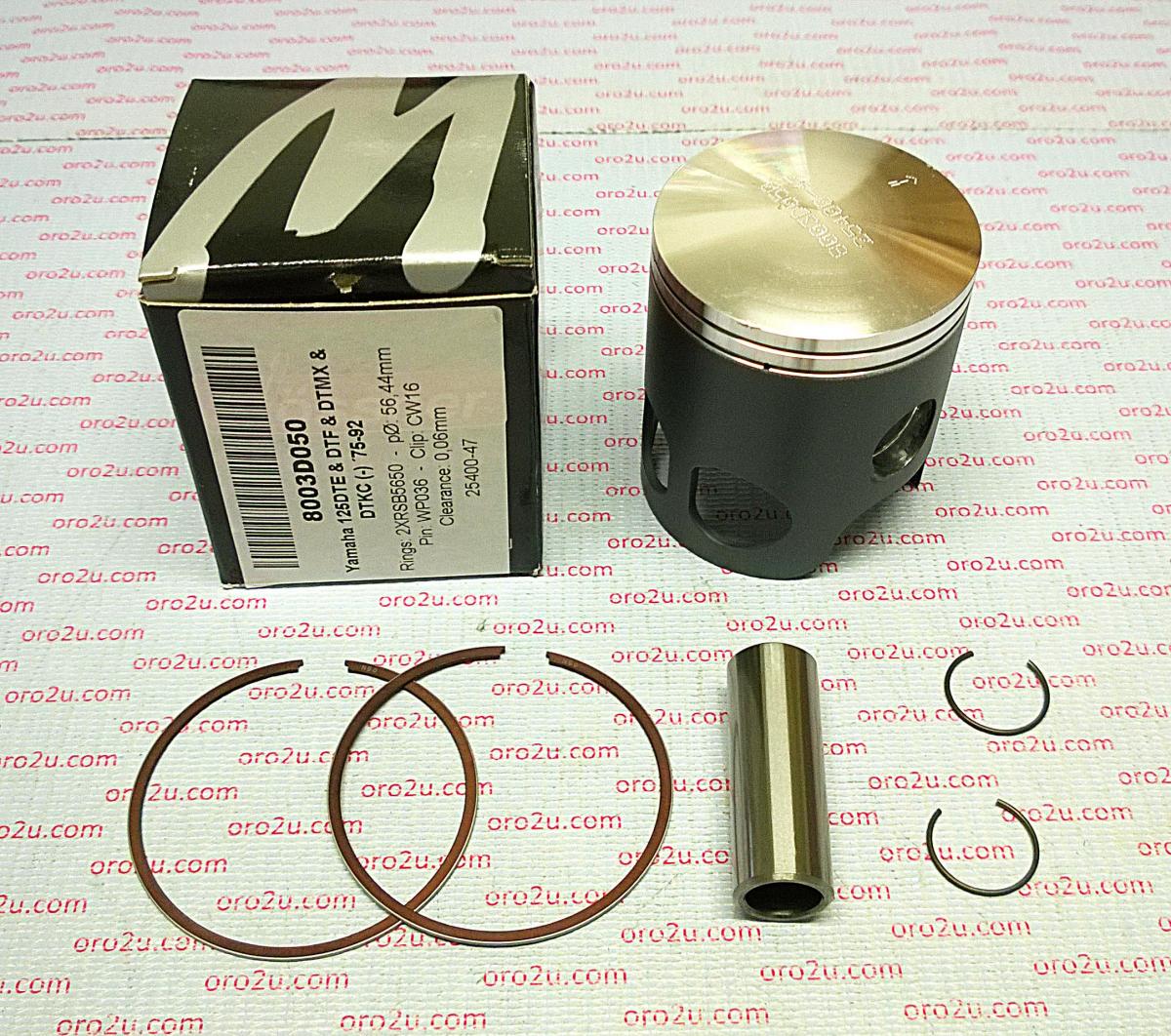 PISTON KIT DT RD 125 57.00 WOSSNER 8003D100 YAM 75-92