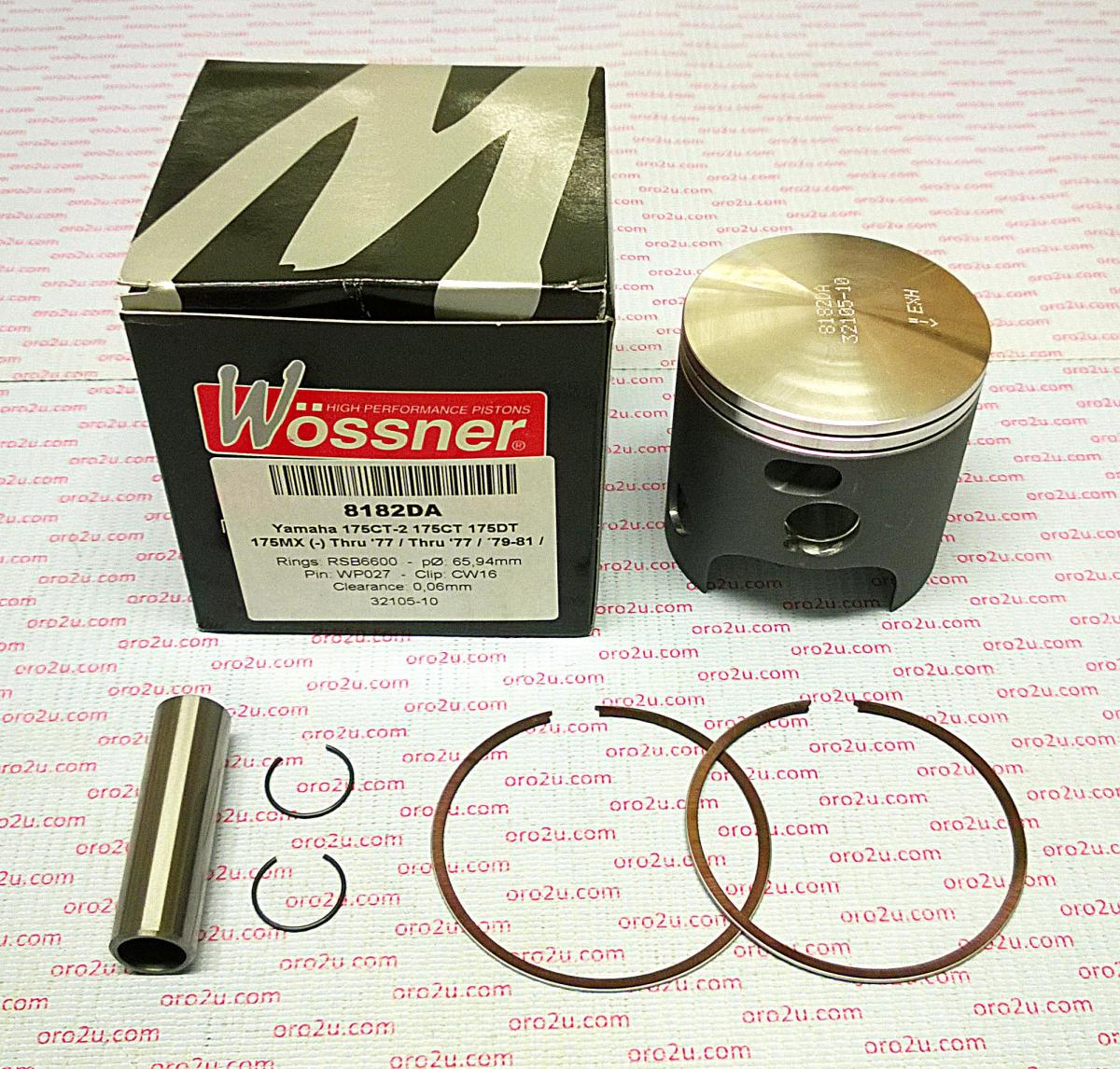 PISTON KIT 77-82 DT175 66.50 FORGED WOSSNER 8182D050